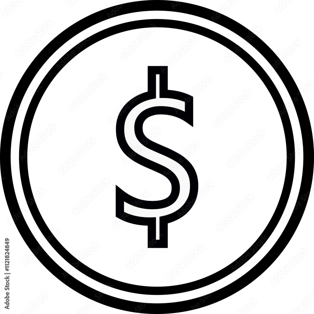 dollar money icon with a different color dollar money icon with a different color