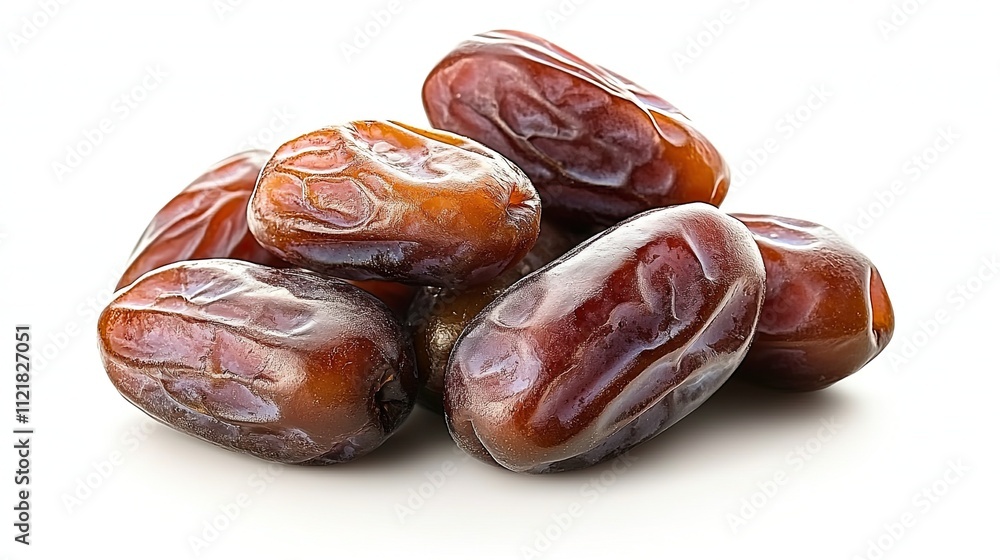 The Falling Dates are isolated on a white background, selectively focused The Falling Dates are isolated on a white background, selectively focused