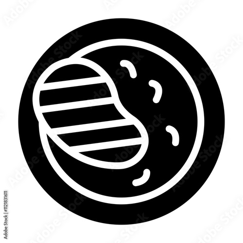 Steak Vector Line Icon Design