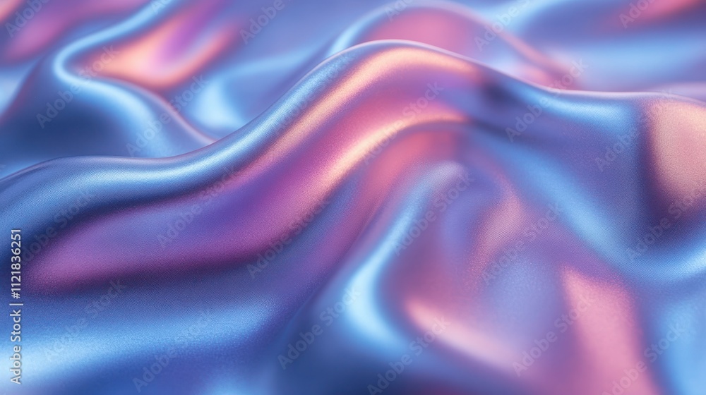 Fototapeta premium Soft, flowing fabric with iridescent colors