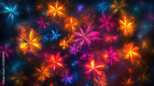 Colorful celebration fireworks at New Year’s