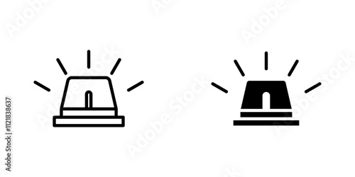 Ambulance siren icons for app and websites.