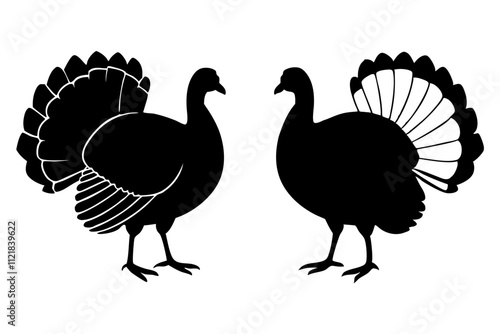 Turkey animal silhouette. photo