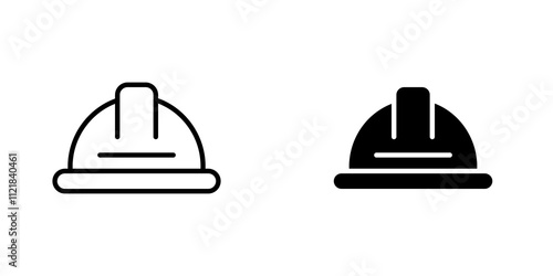 Hard hat icons for app and websites.