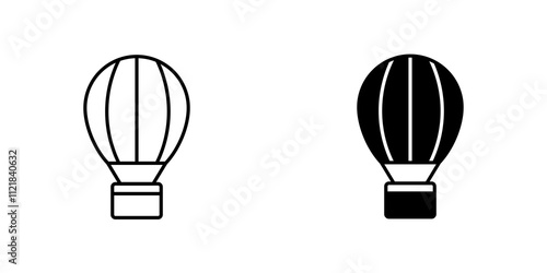 Hot air balloon icons for app and websites.