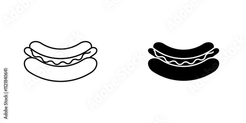 Hot dog icons for app and websites.