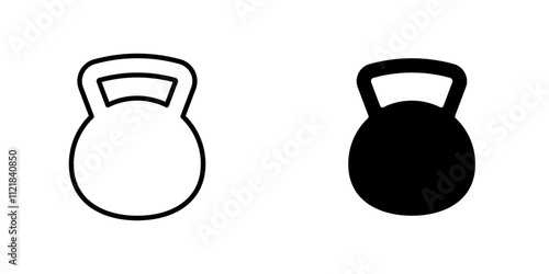 Kettlebell icons for app and websites.