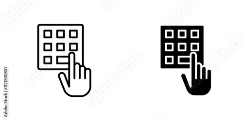 Keypad icons for app and websites.