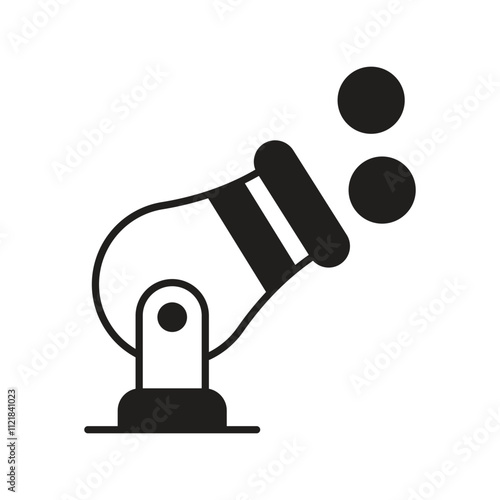 bombard glyph icon with white background vector stock illustration