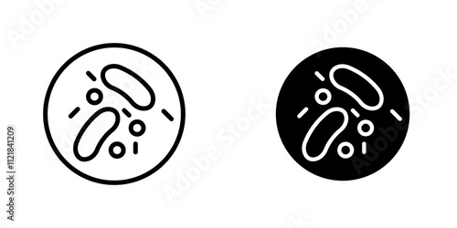 Microorganism icons for app and websites.