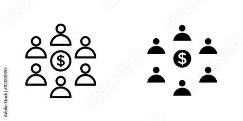 Mutual funds icons for app and websites.