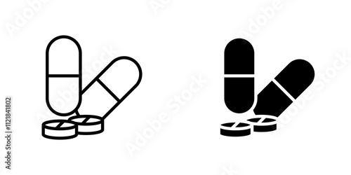 Pills icons for app and websites.