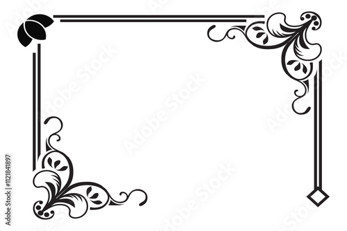 Ornate floral frame featuring an abstract design