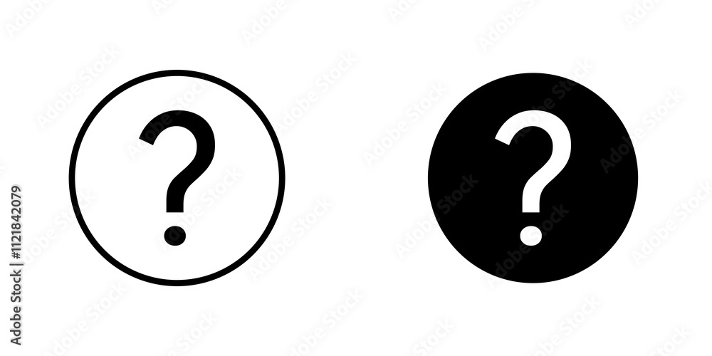Question mark icons for app and websites. Question mark icons for app and websites.