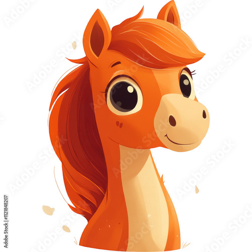 Stylized Anthropomorphic Horse Illustration with Vibrant Colors and Modern Design