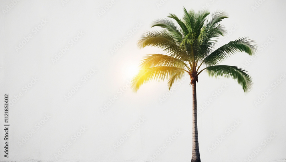 Obraz premium Tropical palm tree, cut out