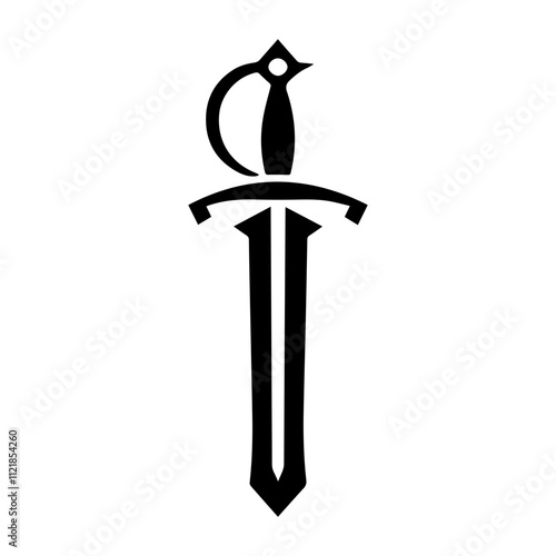 vector illustration of a sword silhouette