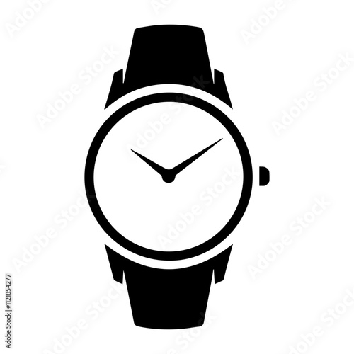 watch clock time vector icon silhouette