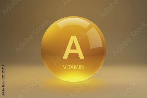 Vitamin A Glossy Capsule Illustration