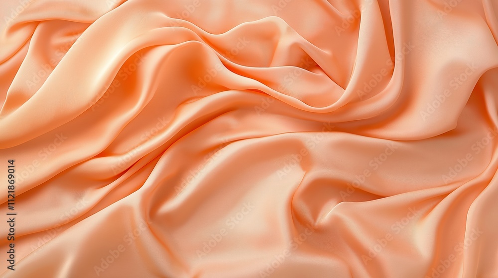 Fototapeta premium Orange silk satin fabric abstract background