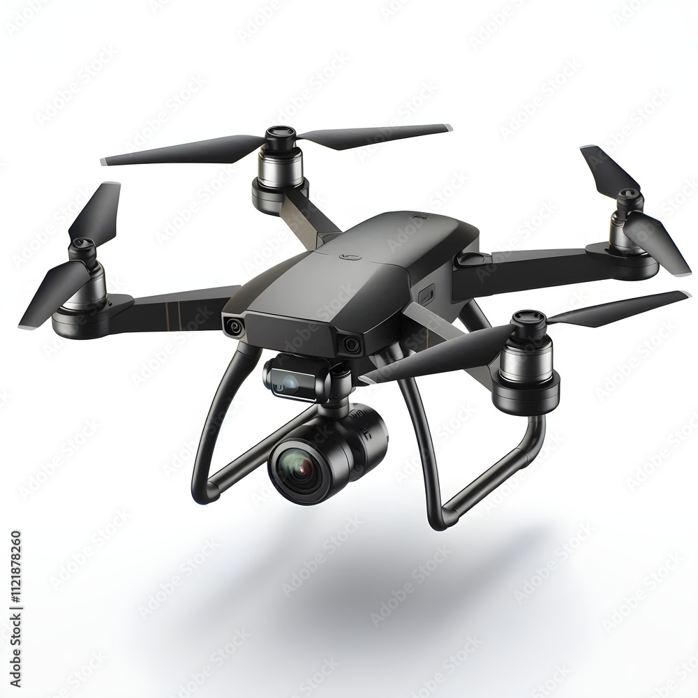 Advanced Drone Isolated on a Clean White Background, Ideal for Aerial Photography, Videography, and Recreational Use Advanced Drone Isolated on a Clean White Background, Ideal for Aerial Photography, Videography, and Recreational Use