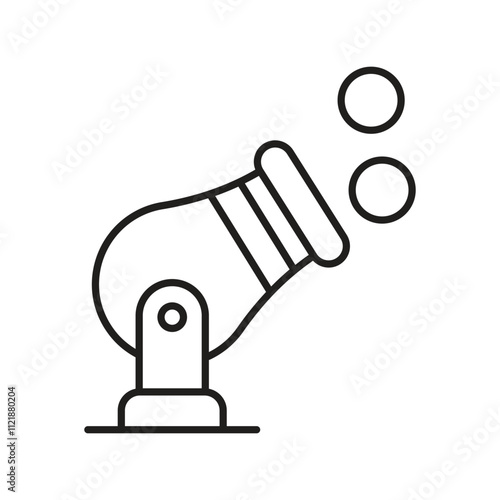 Quadro su tela bombard line icon with white background vector stock illustration