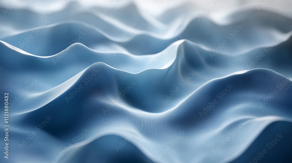Obraz premium Abstract Blue Fabric Waves