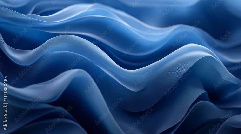 Abstract Blue Wave Fabric Texture Abstract Blue Wave Fabric Texture