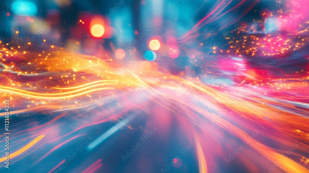 Colorful Abstract Light Trails Colorful Abstract Light Trails