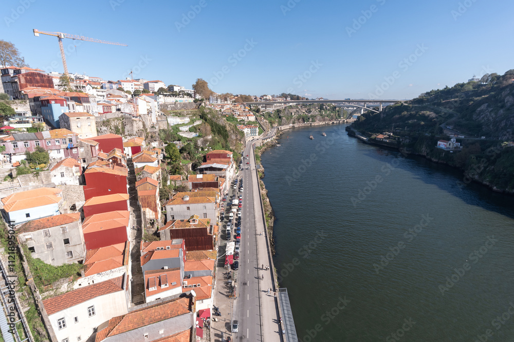 Obraz premium Porto City View from Bridge Over the River