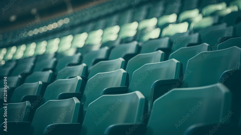 Naklejka premium A photo of a soccer stadium seats