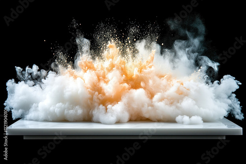 Steam On Black Background