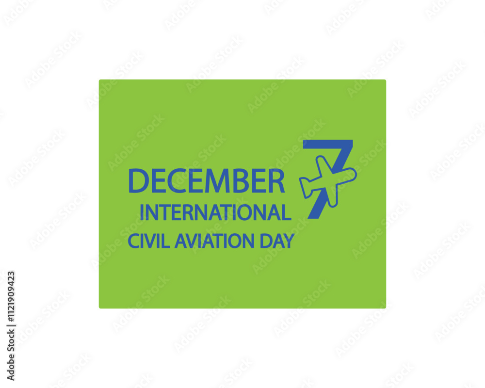 International civil aviation day icon vector symbol illustration. International civil aviation day icon vector symbol illustration.