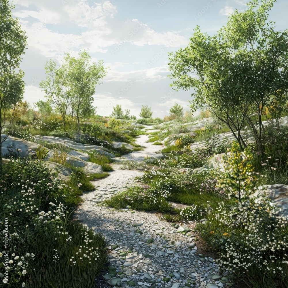 Obraz premium Innovative ecosystem restoration technologies for landscape regenerationenhancing biodiversity and sustainability in natural environments