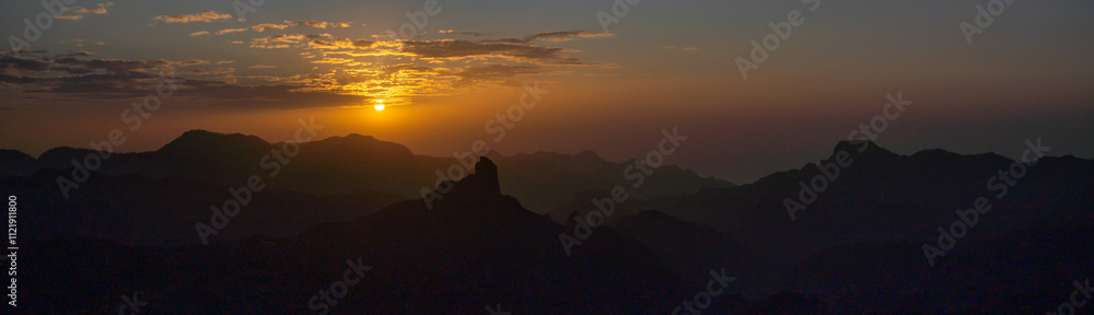 Obraz premium A wonderful view of the unforgettable Grancanaria Nublo rural Park, the largest natural area in Gran Canaria