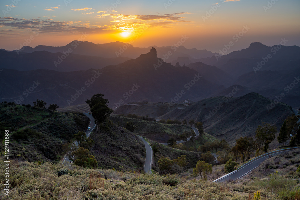 Obraz premium A wonderful view of the unforgettable Grancanaria Nublo rural Park, the largest natural area in Gran Canaria