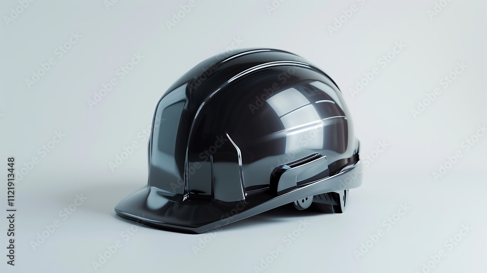 A high-definition image of an industrial safety helmet, placed on a white background. A high-definition image of an industrial safety helmet, placed on a white background.