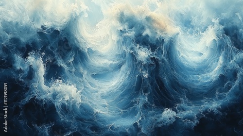 Abstract Whirlpools of the Ocean's Depth: A Digital Painting