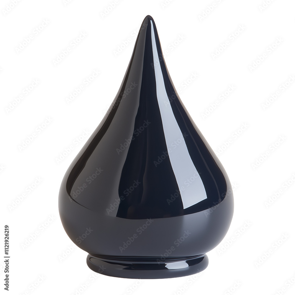 A Rich Indigo Ink Droplet PNG A Rich Indigo Ink Droplet PNG