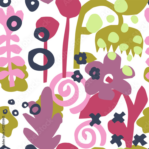 pattern with flowers and birds