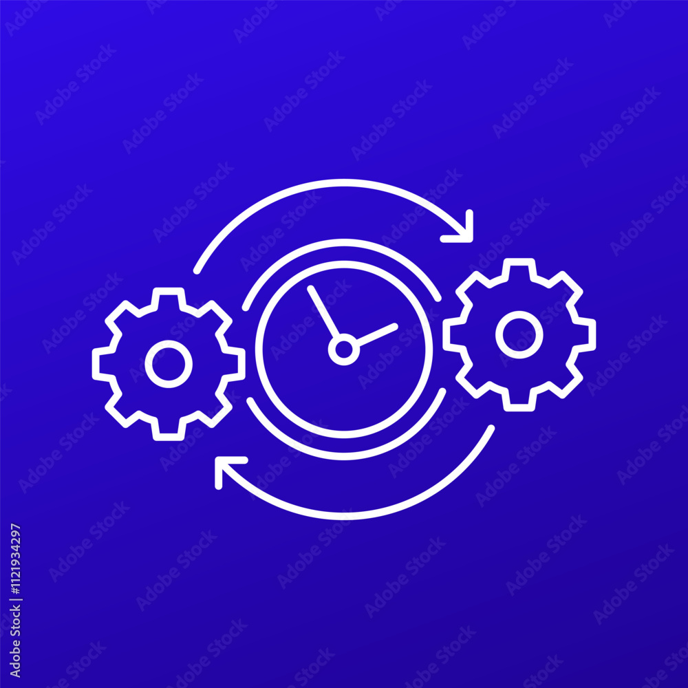 Obraz premium efficiency, efficient process icon, linear vector