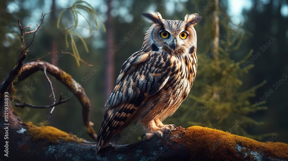 Obraz premium A photo of a wise owl perched