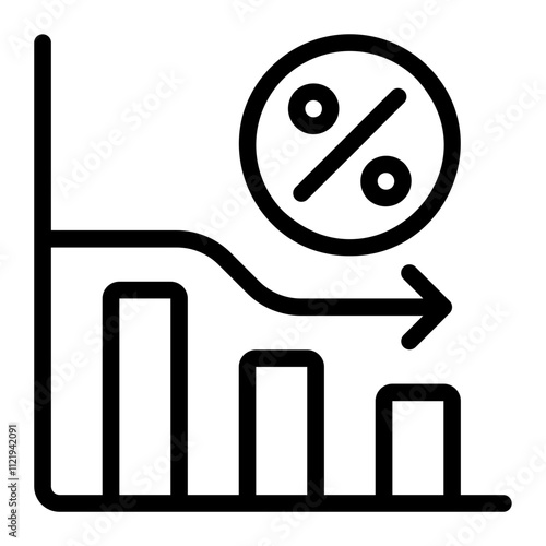 reduce cost line icon
