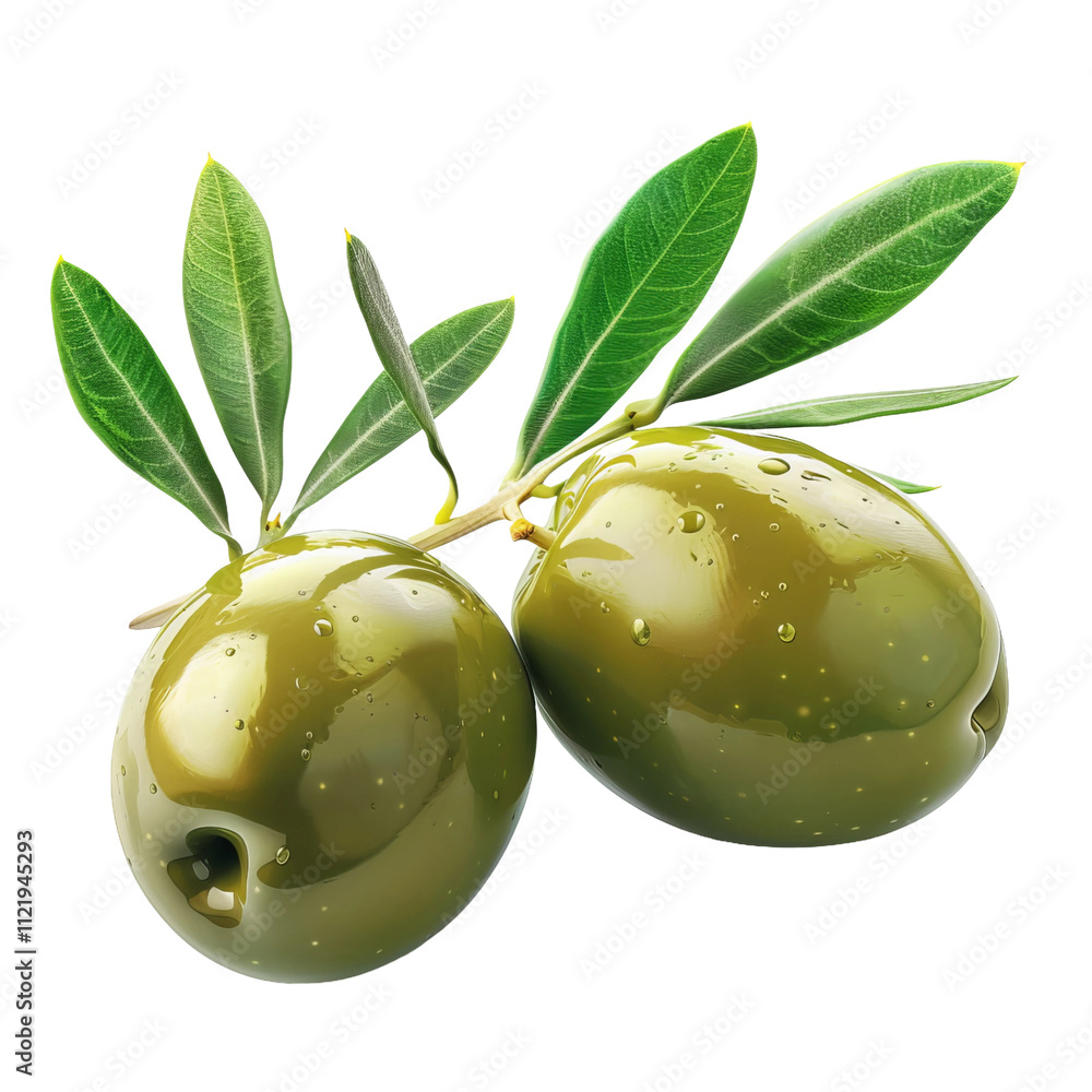 Obraz premium olives with green leaf.