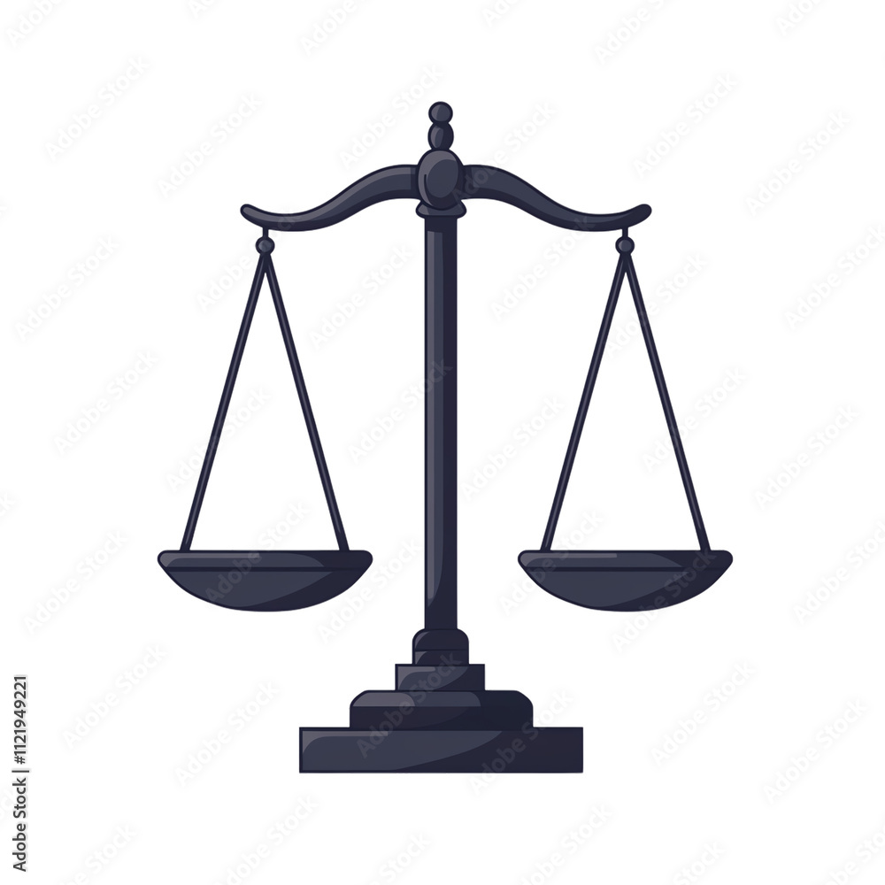 Symbol of justice with balance scale illustration transparent background Symbol of justice with balance scale illustration transparent background