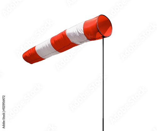 Eine Windfahne vor weissem Hintergrund.