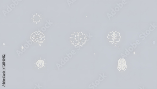 Psychology elements - minimal thin line web icon set. Outline editable icons collection. Simple vector illustration isolated highlighted by white, png photo