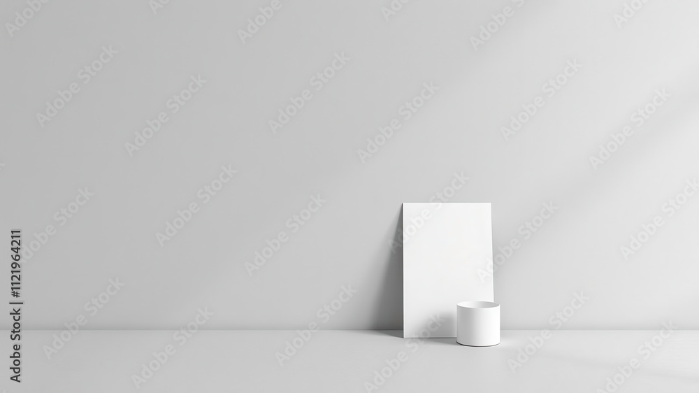 Fototapeta premium Light gray kraft paper textured background perfect for stationery mockups or product displays, product display, background, mockup