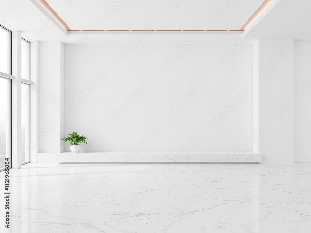 Fototapeta premium Panoramic white marble stone texture background for design projects, sleek, white