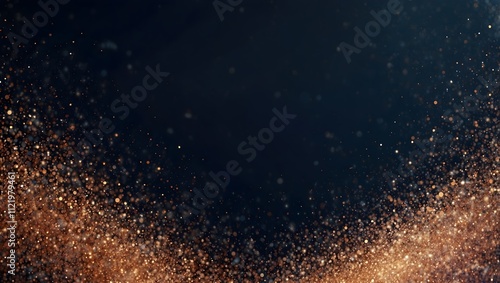 Wallpaper Mural Copper-colored sparks or glitter, spreading outward on a dark background.

 Torontodigital.ca